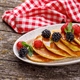 American Pancakes with Maple Syrup