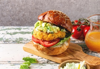 Black Bean and Oat Veggie Burger