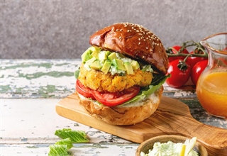Black Bean and Oat Veggie Burger