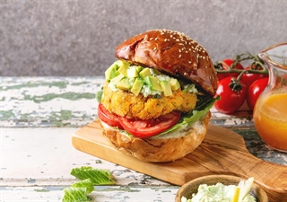 Black Bean and Oat Veggie Burger