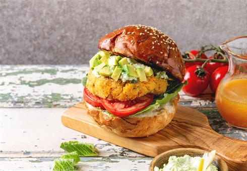 Black Bean and Oat Veggie Burger